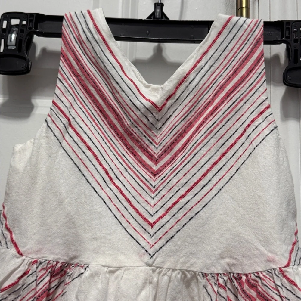OshKosh B'gosh White and Red A-Line Sleeveless Dress